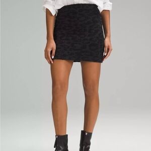 Lululemon Black Leopard Mini Skirt